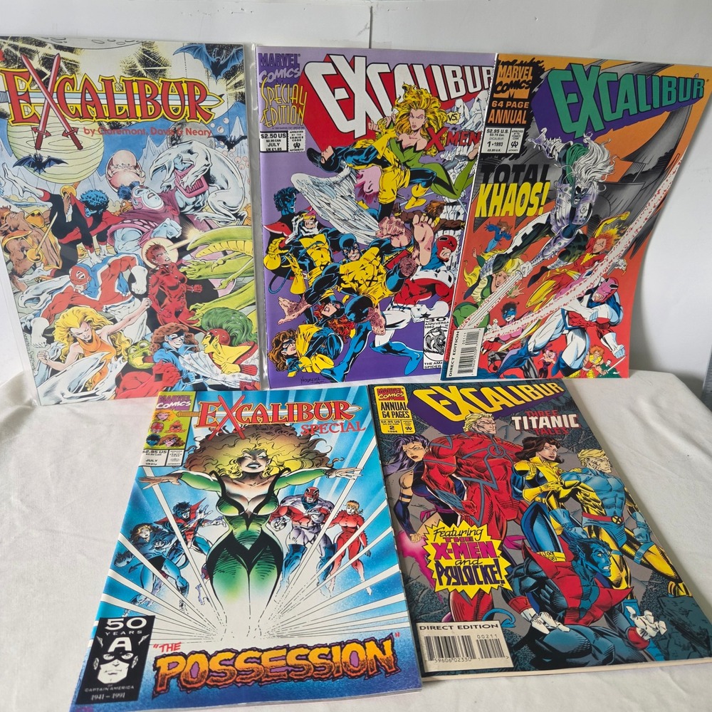 Marvel Comics Excalibur Lot of 5 Special Edition Annual 1 2 The Possession X-Men